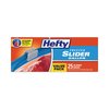 Hefty Slider Bags, 1 gal, 2.5 mil, 10.56" x 11", Clear, PK25 R82425